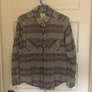 American Eagle Vintage Boyfriend Plaid Shirt